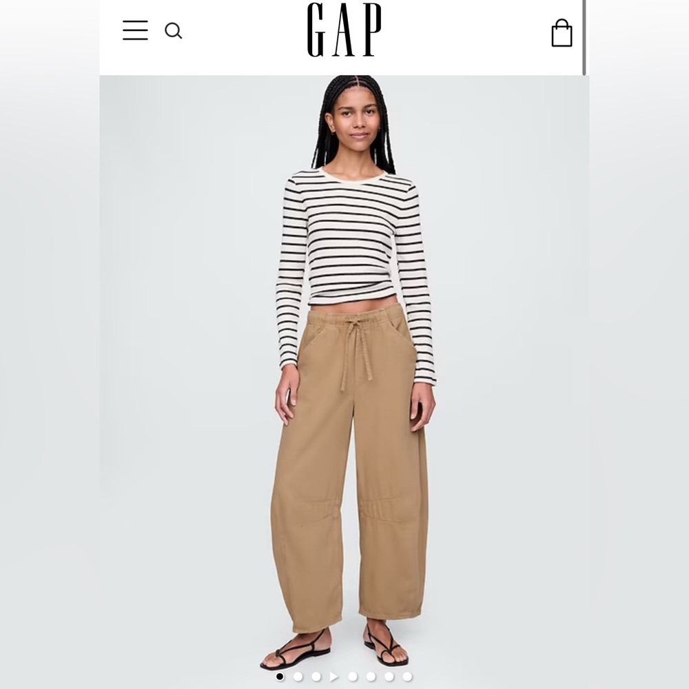 GAP‎ Tan Wide Leg Jeans